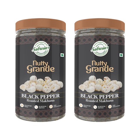 Sabrosia's Black Pepper Roasted Makhana – 70 Gram(Pack of 2)