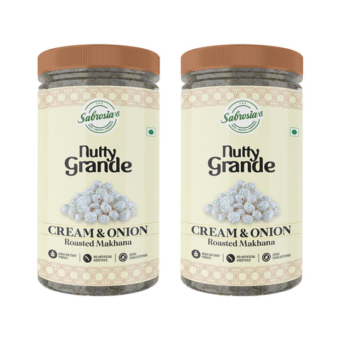 Sabrosia's Cream and Onion Roasted Makhana – 70 Gram(Pack of 2)