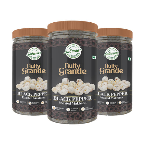 Sabrosia's Black Pepper Roasted Makhana – 70 Gram(Pack of 3)