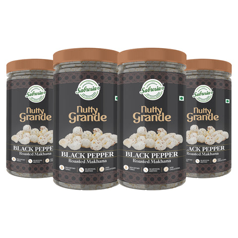 Sabrosia's Black Pepper Roasted Makhana – 70 Gram(Pack of 4)